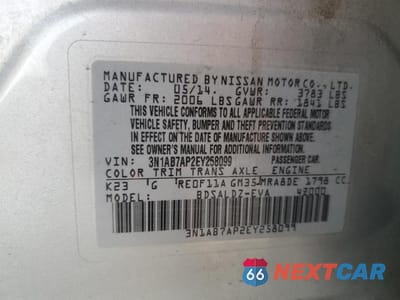 Zdjęcie 12 z 12 samochodu: 2014 NISSAN SENTRA S VIN:3N1AB7AP2EY258099 - miniatura