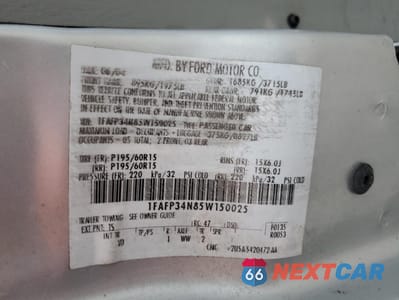 Zdjęcie 13 z 15 samochodu: 2005 FORD FOCUS ZX4 VIN:1FAFP34N85W150025 - miniatura