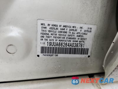 Zdjęcie 12 z 12 samochodu: 2004 ACURA TL VIN:19UUA66264A038781 - miniatura