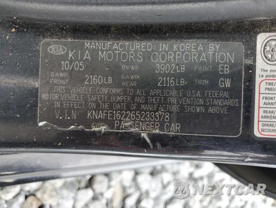 Zdjęcie 12 z 12 samochodu: 2006 KIA SPECTRA5 VIN:KNAFE162265233378 - miniatura