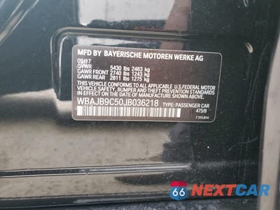 Zdjęcie 12 z 14 samochodu: 2018 BMW M550XI VIN:WBAJB9C50JB036218 - miniatura