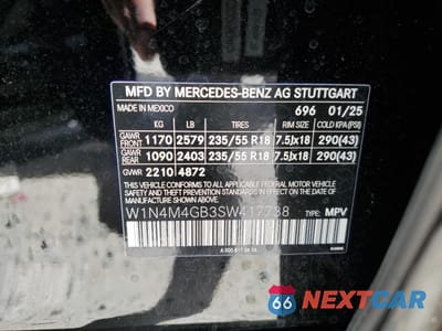 Zdjęcie 13 z 13 samochodu: 2025 MERCEDES-BENZ GLB 250 VIN:W1N4M4GB3SW417738 - miniatura