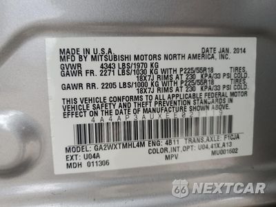 Zdjęcie 13 z 13 samochodu: 2014 MITSUBISHI OUTLANDER SPORT ES VIN:4A4AP3AUXEE021119 - miniatura