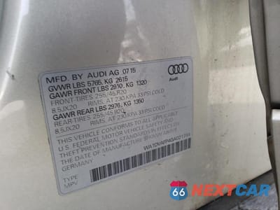 Zdjęcie 13 z 13 samochodu: 2016 AUDI Q5 TDI PREMIUM PLUS S-LINE VIN:WA1DVAFP4GA021784 - miniatura