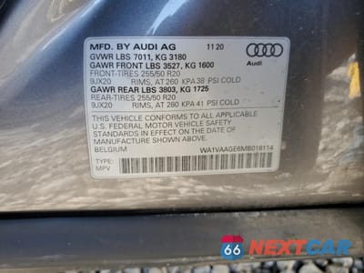 Zdjęcie 12 z 14 samochodu: 2021 AUDI E-TRON PRESTIGE VIN:WA1VAAGE6MB018114 - miniatura