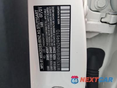 Zdjęcie 12 z 12 samochodu: 2022 MERCEDES-BENZ CLA 250 4MATIC VIN:W1K5J4HB9NN249610 - miniatura