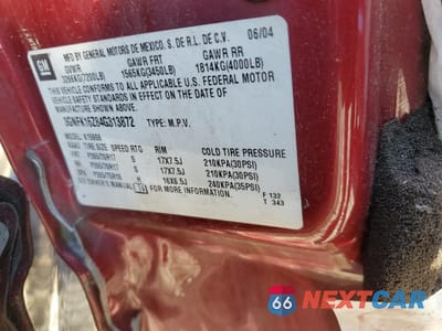 Zdjęcie 13 z 13 samochodu: 2004 CHEVROLET SUBURBAN K1500 VIN:3GNFK16Z84G313872 - miniatura