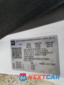 Zdjęcie 13 z 13 samochodu: 2025 CHEVROLET SILVERADO C1500 VIN:3GCNAAEK4SG137363 - miniatura