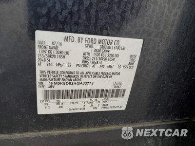 Zdjęcie 13 z 15 samochodu: 2017 FORD EXPLORER XLT VIN:1FM5K8D82HGA33773 - miniatura