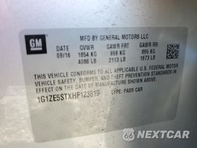 Zdjęcie 12 z 15 samochodu: 2017 CHEVROLET MALIBU LT VIN:1G1ZE5STXHF123819 - miniatura
