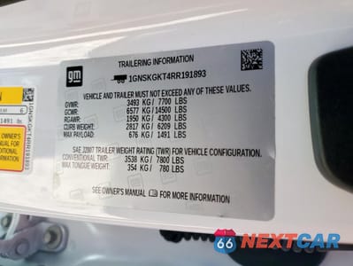 Zdjęcie 13 z 13 samochodu: 2024 CHEVROLET SUBURBAN K1500 HIGH COUNTRY VIN:1GNSKGKT4RR191893 - miniatura