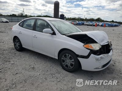 Czwarte zdjęcie samochodu z boku: 2010 HYUNDAI ELANTRA BLUE VIN:KMHDU4AD8AU009954 - miniatura