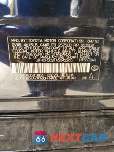 Zdjęcie 12 z 12 samochodu: 2010 LEXUS IS 250 VIN:JTHCF5C21A5042265 - miniatura