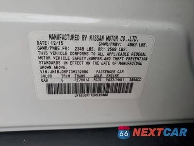 Zdjęcie 12 z 14 samochodu: 2016 INFINITI QX50 VIN:JN1BJ0RP7GM232980 - miniatura