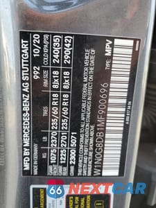 Zdjęcie 12 z 12 samochodu: 2021 MERCEDES-BENZ GLC 300 VIN:W1N0G8DB1MF900696 - miniatura