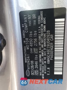 Zdjęcie 12 z 14 samochodu: 2009 HYUNDAI GENESIS 3.8L VIN:KMHGC46E19U040928 - miniatura
