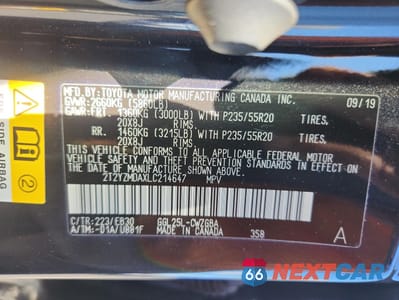 Zdjęcie 13 z 13 samochodu: 2020 LEXUS RX 350 F SPORT VIN:2T2YZMDAXLC214647 - miniatura