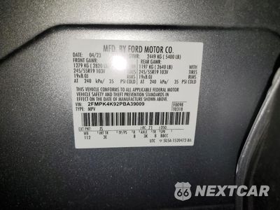 Zdjęcie 13 z 13 samochodu: 2023 FORD EDGE TITANIUM VIN:2FMPK4K92PBA39009 - miniatura