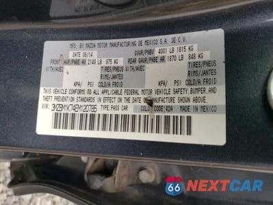 Zdjęcie 12 z 12 samochodu: 2014 MAZDA 3 SPORT VIN:3MZBM1K74EM120785 - miniatura