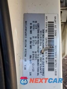 Zdjęcie 12 z 12 samochodu: 2013 MAZDA 3 I VIN:JM1BL1TF5D1839695 - miniatura
