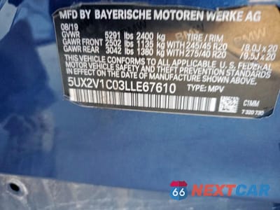 Zdjęcie 14 z 14 samochodu: 2020 BMW X4 XDRIVE30I VIN:5UX2V1C03LLE67610 - miniatura