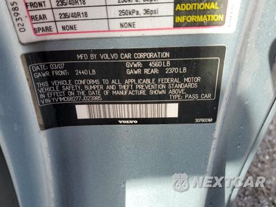 Zdjęcie 13 z 13 samochodu: 2007 VOLVO C70 T5 VIN:YV1MC68277J023985 - miniatura