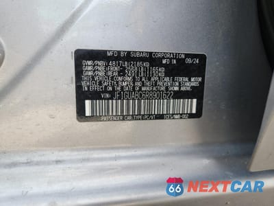 Zdjęcie 12 z 12 samochodu: 2024 SUBARU IMPREZA VIN:JF1GUABC6R8901622 - miniatura