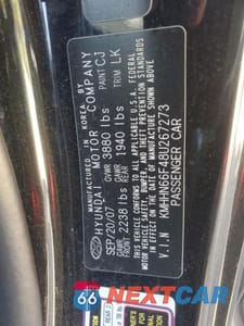 Zdjęcie 12 z 12 samochodu: 2008 HYUNDAI TIBURON GT VIN:KMHHN66F48U267273 - miniatura