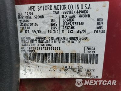 Zdjęcie 12 z 12 samochodu: 2002 FORD F350 SRW SUPER DUTY VIN:1FTSF31S42EB63538 - miniatura