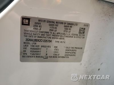 Zdjęcie 13 z 13 samochodu: 2012 CHEVROLET EQUINOX LS VIN:2GNALBEK2C1226784 - miniatura