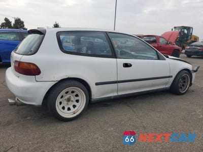 Trzecie zdjęcie samochodu z tyłu: 1992 HONDA CIVIC VX VIN:2HGEH2360NH524702 - miniatura