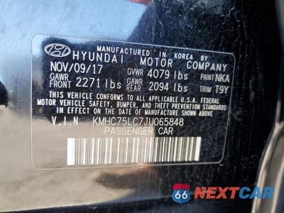 Zdjęcie 12 z 12 samochodu: 2018 HYUNDAI IONIQ SEL VIN:KMHC75LC7JU065848 - miniatura