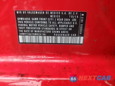 Zdjęcie 12 z 12 samochodu: 2016 VOLKSWAGEN GTI S/SE VIN:3VW4T7AU7GM026196 - miniatura