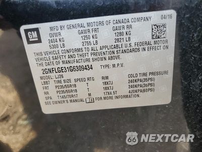Zdjęcie 12 z 12 samochodu: 2016 CHEVROLET EQUINOX LTZ VIN:2GNFLGE31G6309434 - miniatura