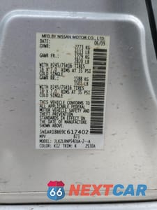 Zdjęcie 13 z 15 samochodu: 2009 NISSAN PATHFINDER S VIN:5N1AR18B69C617402 - miniatura