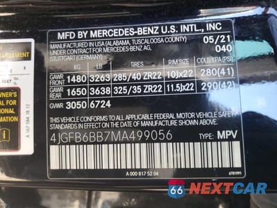 Zdjęcie 13 z 13 samochodu: 2021 MERCEDES-BENZ GLE AMG 53 4MATIC VIN:4JGFB6BB7MA499056 - miniatura