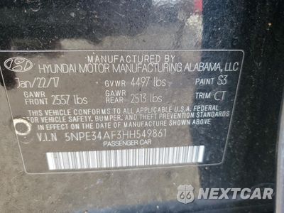 Zdjęcie 12 z 12 samochodu: 2017 HYUNDAI SONATA SPORT VIN:5NPE34AF3HH549861 - miniatura