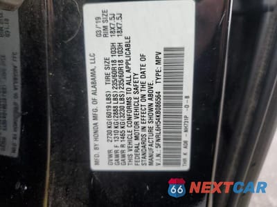 Zdjęcie 13 z 13 samochodu: 2019 HONDA ODYSSEY EX VIN:5FNRL6H54KB086564 - miniatura