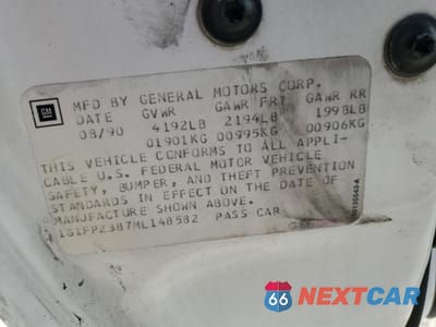 Zdjęcie 13 z 15 samochodu: 1991 CHEVROLET CAMARO Z28 VIN:1G1FP2387ML148582 - miniatura
