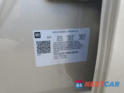 Zdjęcie 12 z 13 samochodu: 2022 CHEVROLET MALIBU LT VIN:1G1ZD5ST7NF156162 - miniatura