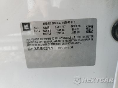 Zdjęcie 12 z 12 samochodu: 2014 CHEVROLET MALIBU 1LT VIN:1G11C5SL6EF207909 - miniatura