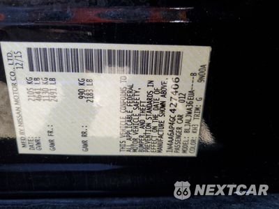 Zdjęcie 12 z 12 samochodu: 2016 NISSAN MAXIMA 3.5S VIN:1N4AA6AP4GC427406 - miniatura