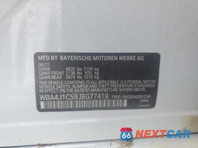 Zdjęcie 12 z 12 samochodu: 2018 BMW 430I GRAN COUPE VIN:WBA4J1C59JBG77419 - miniatura