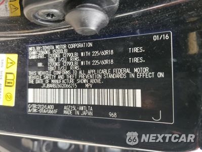 Zdjęcie 13 z 13 samochodu: 2016 LEXUS NX 200T BASE VIN:JTJBARBZ6G2066215 - miniatura