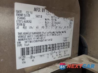 Zdjęcie 13 z 15 samochodu: 2011 FORD F350 SUPER DUTY VIN:1FT8W3BT6BEA05462 - miniatura