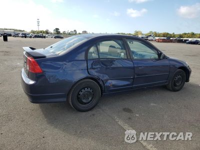 Trzecie zdjęcie samochodu z tyłu: 2005 HONDA CIVIC LX VIN:2HGES16535H605417 - miniatura
