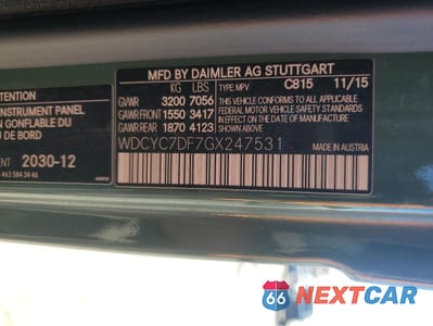 Zdjęcie 13 z 13 samochodu: 2016 MERCEDES-BENZ G 63 AMG VIN:WDCYC7DF7GX247531 - miniatura