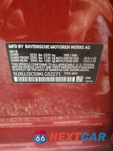 Zdjęcie 13 z 14 samochodu: 2019 BMW X4 XDRIVE30I VIN:5UXUJ3C59KLG52271 - miniatura