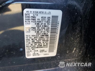 Zdjęcie 14 z 16 samochodu: 2013 NISSAN ROGUE S VIN:JN8AS5MVXDW632240 - miniatura