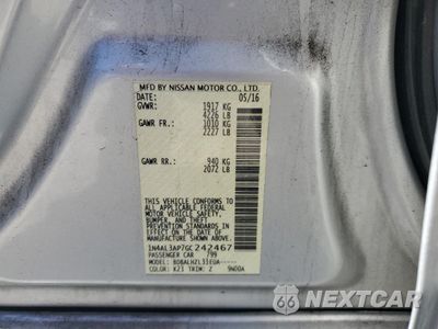 Zdjęcie 12 z 14 samochodu: 2016 NISSAN ALTIMA 2.5 VIN:1N4AL3AP7GC242467 - miniatura